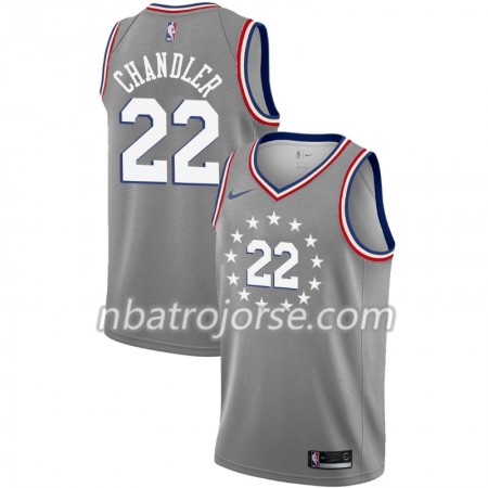 Män Philadelphia 76ers Tröja Wilson Chandler 22 2018-19 Nike City Edition Grå Swingman